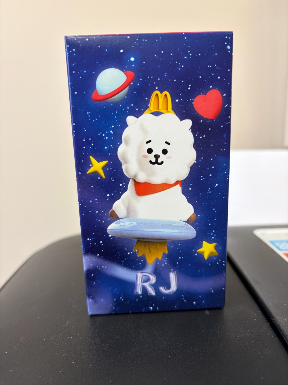 BT21 McDonald’s RJ Space Plush Figurine Box - White, Blue, Red Accents